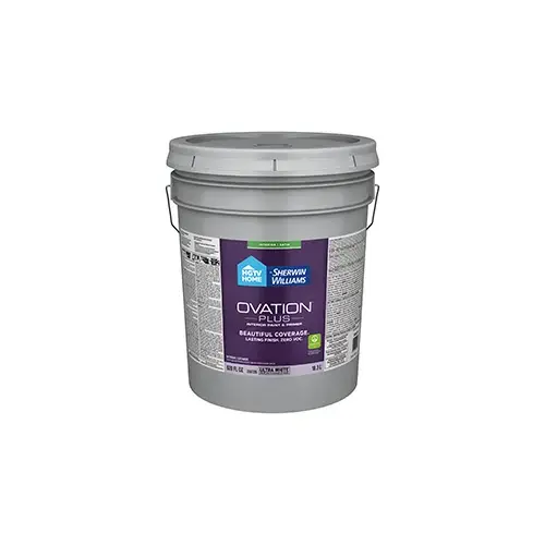 HGTV Home by Sherwin-Williams Ovation Plus Interior Paint Satin Ultra White Five Gallons 2007-2B HGTV Home by Sherwin-Williams Ovation Plus Interior Paint Satin Ultra White Five Gallons 2007-2B