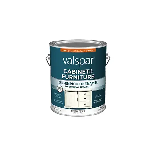 Valspar Cabinet & Furniture Interior/Exterior Paint Semi-Gloss Base C One Gallon 3003-8A Valspar Cabinet & Furniture Interior/Exterior Paint Semi-Gloss Base C One Gallon 3003-8A