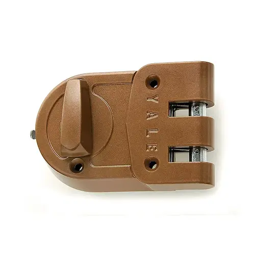Yale Brass Flat Strike Single Cylinder Jimmy Proof Deadlock Sprayed Bronze