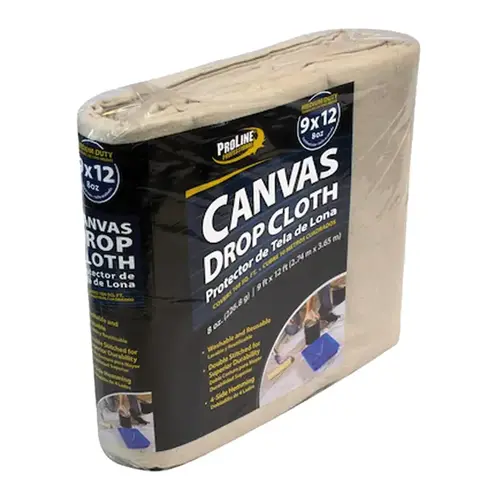 ProLine 8 oz, 9 Ft X 12 Ft Canvas Drop Cloth ProLine 8 oz, 9 Ft X 12 Ft Canvas Drop Cloth