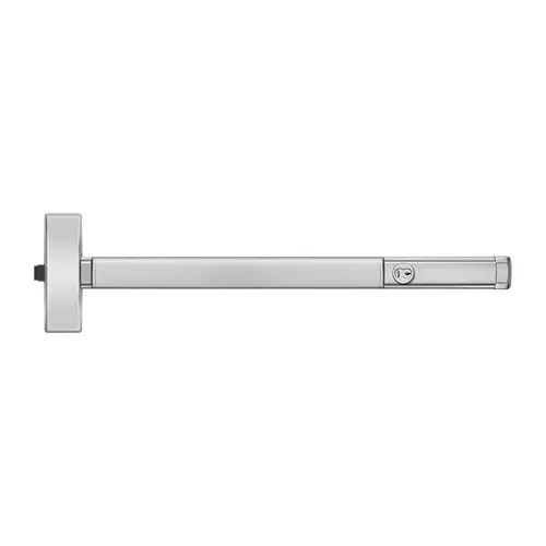 36" Surface Vertical Rod Exit Device, Key Retracts Latchbolt, 3' Device, Satin Stainless Steel 36" Surface Vertical Rod Exit Device, Key Retracts Latchbolt, 3' Device, Satin Stainless Steel