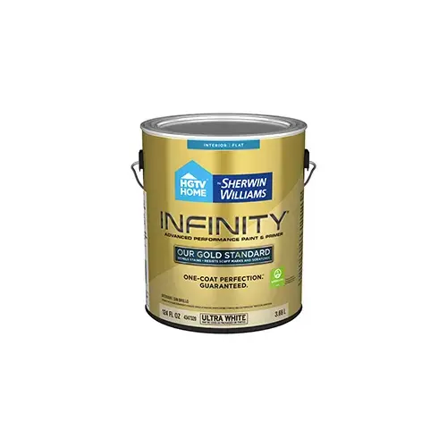 HGTV Home by Sherwin-Williams Infinity Interior Paint Flat/Matte Ultra White One Gallon 8004-48D HGTV Home by Sherwin-Williams Infinity Interior Paint Flat/Matte Ultra White One Gallon 8004-48D