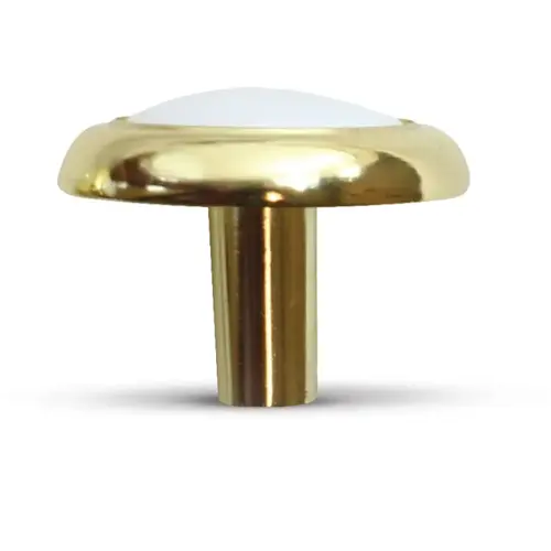 Cabinet Knob Brass/White 1-1/4" - pack of 5 Cabinet Knob Brass/White 1-1/4" - pack of 5