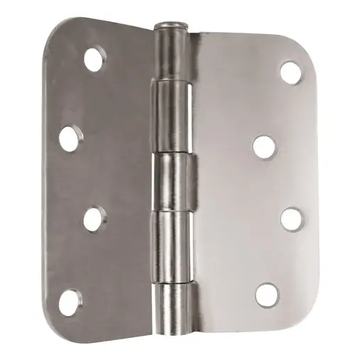 Door Hinge 5/8" Radius Corner 4" Satin Nickel Door Hinge 5/8" Radius Corner 4" Satin Nickel