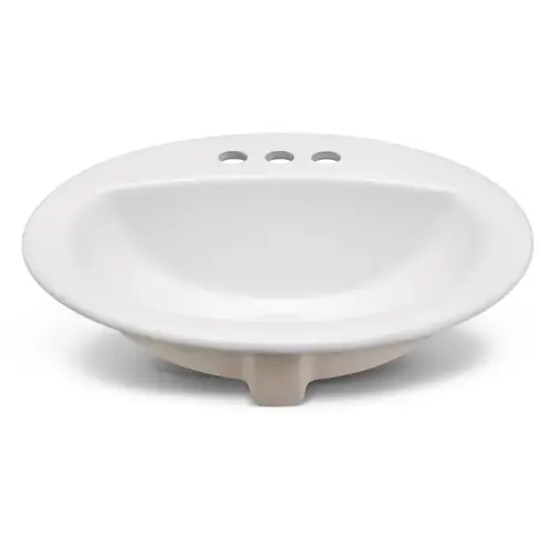 Niagara Liberty 20-1/4-in x 17-1/2-in Oval Drop-In Lavatory Sink, White Niagara Liberty 20-1/4-in x 17-1/2-in Oval Drop-In Lavatory Sink, White