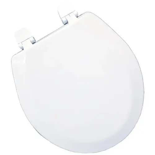Wood Round Deluxe-Grade Toilet Seat White Wood Round Deluxe-Grade Toilet Seat White