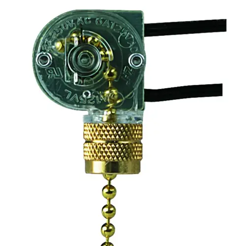 On/Off Pull Chain Switch Polished Brass - pack of 2 On/Off Pull Chain Switch Polished Brass - pack of 2