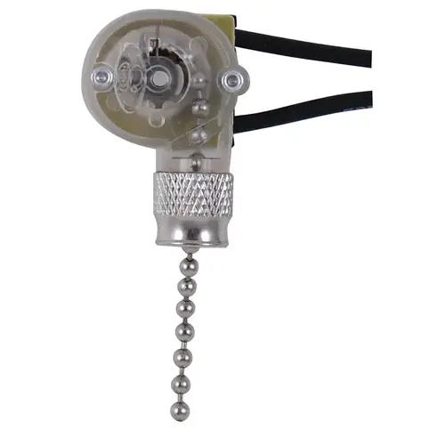 On/Off Pull Chain Switch Satin Nickel - pack of 2 On/Off Pull Chain Switch Satin Nickel - pack of 2