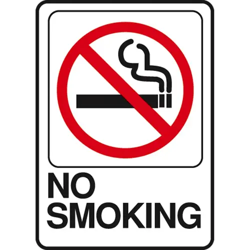 No Smoking Sign Heavy Duty Plastic Self-Stick 5" x 7" No Smoking Sign Heavy Duty Plastic Self-Stick 5" x 7"