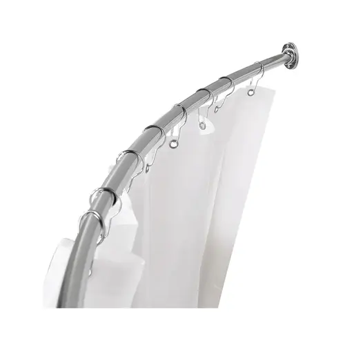 Chrome Adjustable Curved Shower Rod Chrome Chrome Adjustable Curved Shower Rod Chrome