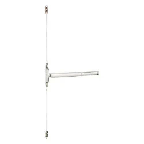 36" Concealed Vertical Rod Exit Device, Key Retracts Latchbolt, Less Bottom Rod, 3' Device, Satin Aluminum Clear Anodized
