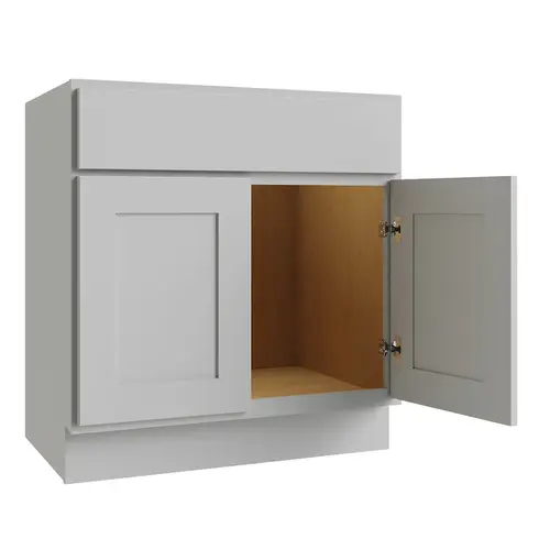 Reliabilt Parkstone Grey Vanity Base, 30-in x 34-1/2-in x 21-in Reliabilt Parkstone Grey Vanity Base, 30-in x 34-1/2-in x 21-in
