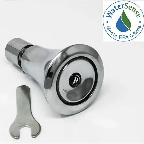 Luxury Spa 1.5 GPM Tamper-Proof Chrome Showerhead Luxury Spa 1.5 GPM Tamper-Proof Chrome Showerhead