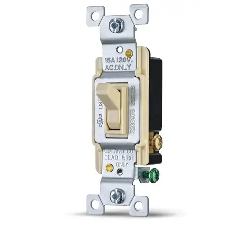 Faith 15 Amp 3-Way Toggle Switch Ivory, 10pk - pack of 10 Faith 15 Amp 3-Way Toggle Switch Ivory, 10pk - pack of 10