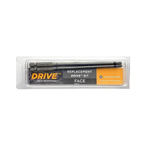 Camo Driver Bit, T20 Drive, Star Drive, 6-1/4 in L - pack of 2 Camo Driver Bit, T20 Drive, Star Drive, 6-1/4 in L - pack of 2