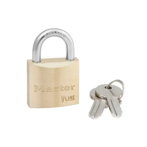 1-1/8 In. Wide Brass Body, 9/16 In. Tall 3/16 In. Diameter Hardened Steel Shackle, Non-rekeyable 4-Pin Cylinder Keyed Alike 1-1/8 In. Wide Brass Body, 9/16 In. Tall 3/16 In. Diameter Hardened Steel Shackle, Non-rekeyable 4-Pin Cylinder Keyed Alike