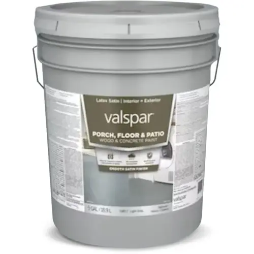 Valspar Light Gray Satin Interior/Exterior Porch and Floor Paint, 5-Gallon Valspar Light Gray Satin Interior/Exterior Porch and Floor Paint, 5-Gallon