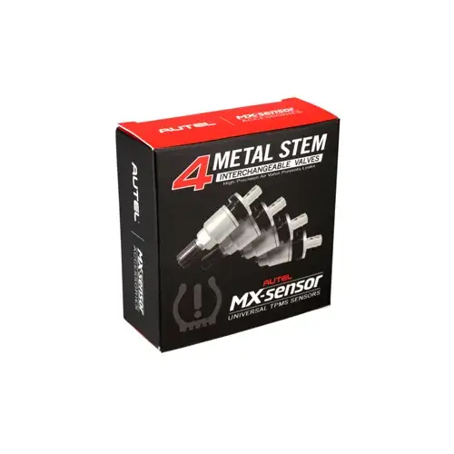 4 Metal Press-in Valve Stems for 1-Sensor : Box of 4 Metal Press-in Valve Stems 4 Metal Press-in Valve Stems for 1-Sensor : Box of 4 Metal Press-in Valve Stems