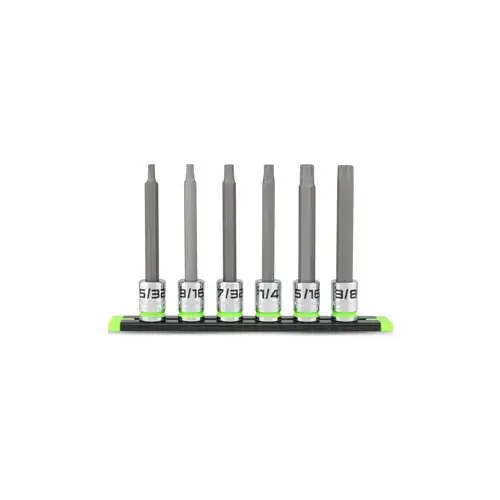 6-PC 3/8 inch Dr Long SAE RPT Hex Driver Set 6-PC 3/8 inch Dr Long SAE RPT Hex Driver Set