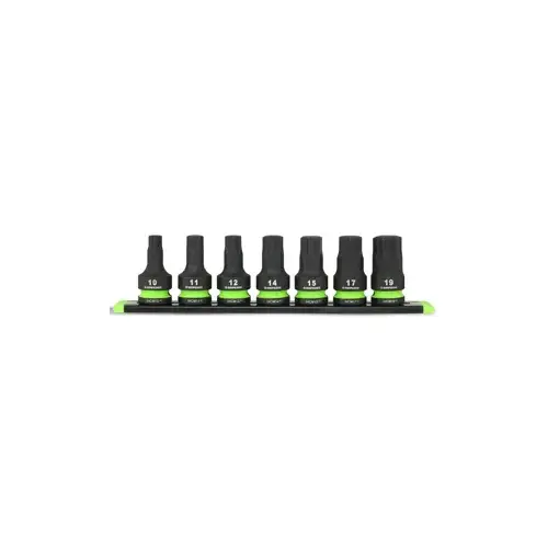 7-PC 1/2" Dr Short Metric Impact RPT Hex Driver Set 7-PC 1/2" Dr Short Metric Impact RPT Hex Driver Set