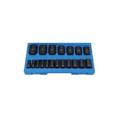 1/2" Drive 19 Piece Semi-Deep 1/2" Drive 19 Piece Semi-Deep