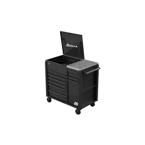 44" Black 9-Drawer Power Cart 44" Black 9-Drawer Power Cart