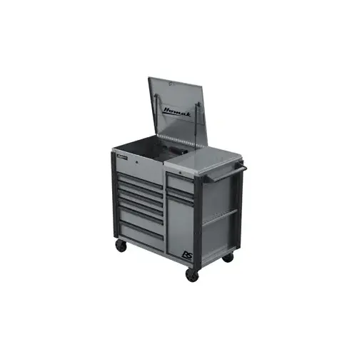 44" Grey 9-Drawer Power Cart 44" Grey 9-Drawer Power Cart