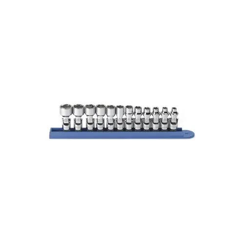 12 Piece 1/4 Inch Drive 6 Point Flex Metric Socket Set 12 Piece 1/4 Inch Drive 6 Point Flex Metric Socket Set