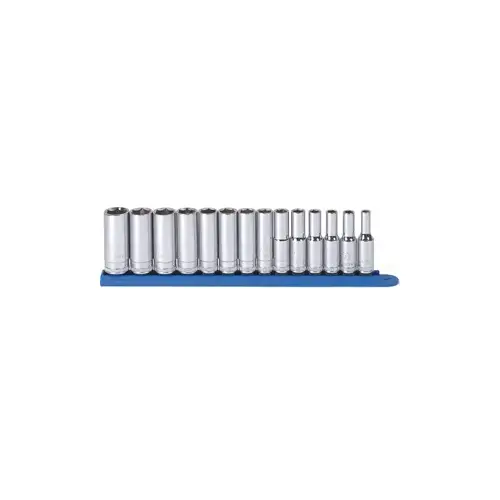 14 Piece 3/8 Inch Drive 6 Point Deep Metric Socket Set 14 Piece 3/8 Inch Drive 6 Point Deep Metric Socket Set