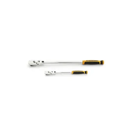 2 Piece 1/4 Inch & 3/8 Inch Drive 120XP Dual Material Handle Locking Flex Head R 2 Piece 1/4 Inch & 3/8 Inch Drive 120XP Dual Material Handle Locking Flex Head R