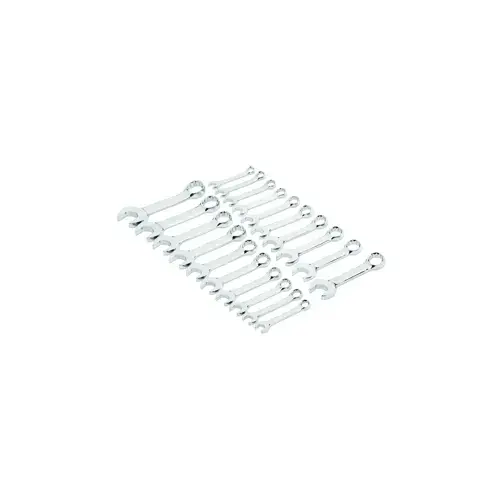 20 Piece 12 Point Stubby Combination SAE/Metric Wrench Set 20 Piece 12 Point Stubby Combination SAE/Metric Wrench Set