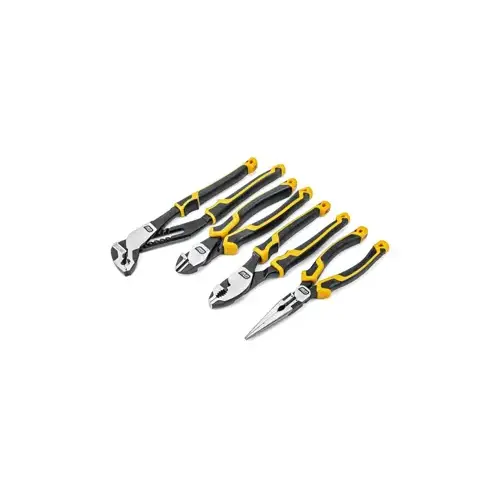 4 Piece PITBULL Dual Material Mixed Plier Set 4 Piece PITBULL Dual Material Mixed Plier Set