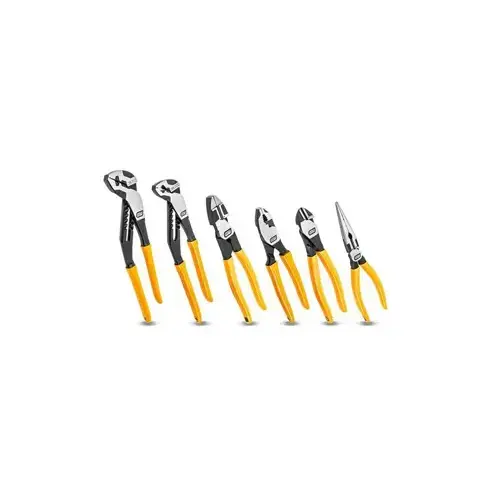 6 Piece PITBULL Dipped Handle Mixed Plier Set 6 Piece PITBULL Dipped Handle Mixed Plier Set