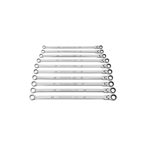 10 Piece 120XP Universal Spline XL Flex Head GearBox Ratcheting Metric Wrench Se 10 Piece 120XP Universal Spline XL Flex Head GearBox Ratcheting Metric Wrench Se