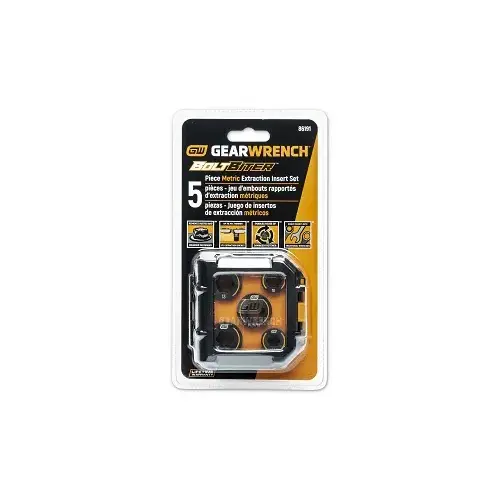 GearWrench Bolt Biter Series Metric Wrench Insert Set, Chromium Molybdenum, Manganese Phosphate GearWrench Bolt Biter Series Metric Wrench Insert Set, Chromium Molybdenum, Manganese Phosphate