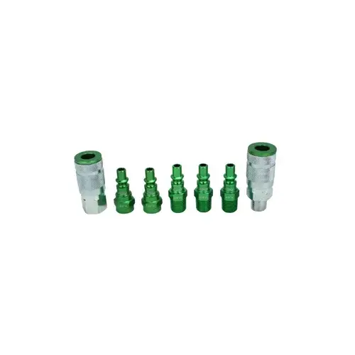 7 Piece A-Style 1/4" NPT Green 7 Piece A-Style 1/4" NPT Green