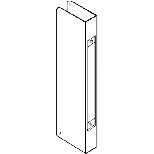 Mortise Lock Door Wrap with Blank Sides and Door Edge Recess Cut Out (8" x 1-1/4"), 5" x 12" H, 612/US10 Bronze Mortise Lock Door Wrap with Blank Sides and Door Edge Recess Cut Out (8" x 1-1/4"), 5" x 12" H, 612/US10 Bronze