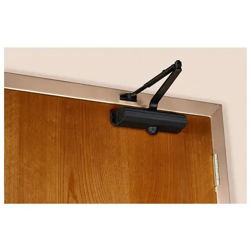 Adjustable Medium Duty Surface Mounted Door Closer with Sex Nuts Black Finish Adjustable Medium Duty Surface Mounted Door Closer with Sex Nuts Black Finish