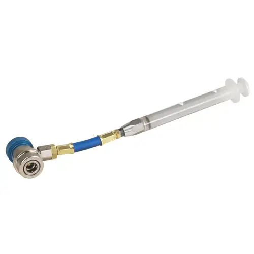 R-134a oil injector, 1/2" Acme quick coupler R-134a oil injector, 1/2" Acme quick coupler