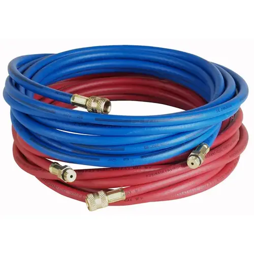 240" (20ft) Red and Blue R-134a Enviro-Guard Hoses 240" (20ft) Red and Blue R-134a Enviro-Guard Hoses