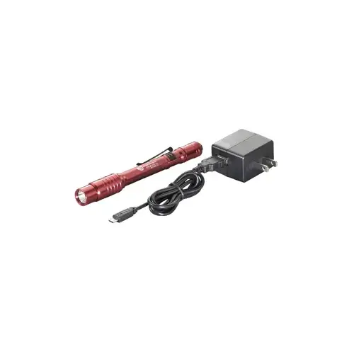 Stylus Pro USB LED 350 Lumen Penlight with 120V AC Charge Cord - Red Stylus Pro USB LED 350 Lumen Penlight with 120V AC Charge Cord - Red