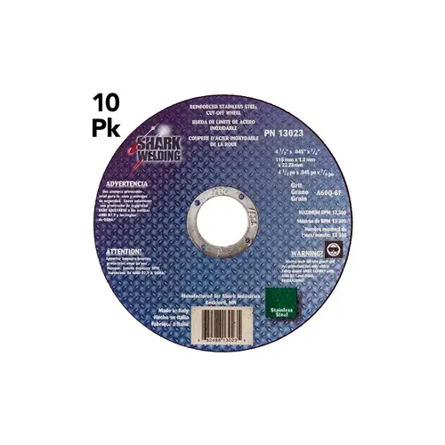 4.5" Cut Off Wheel 10 Pack 4.5" Cut Off Wheel 10 Pack