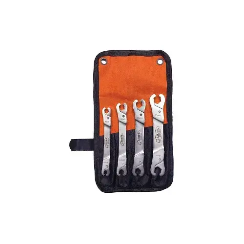 RLW400 Ratcheting Line Wrench Set of 4 with 4-Slot Pouch- SAE/Metric RLW400 Ratcheting Line Wrench Set of 4 with 4-Slot Pouch- SAE/Metric