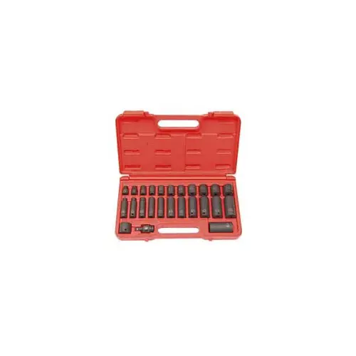 SOCKET SET, 3/8" DRIVE SAE IMPACT SET 25 PCS SOCKET SET, 3/8" DRIVE SAE IMPACT SET 25 PCS