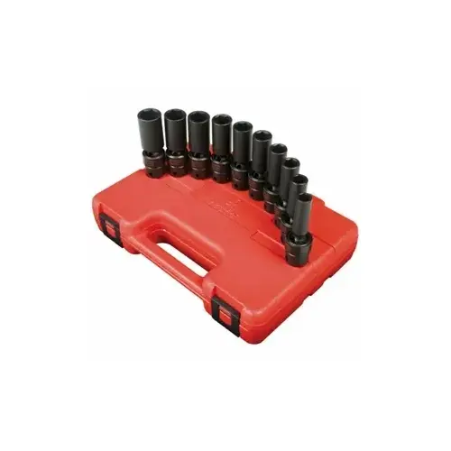 3/8" Drive 10 Piece Metric Deep Universal Impact S 3/8" Drive 10 Piece Metric Deep Universal Impact S
