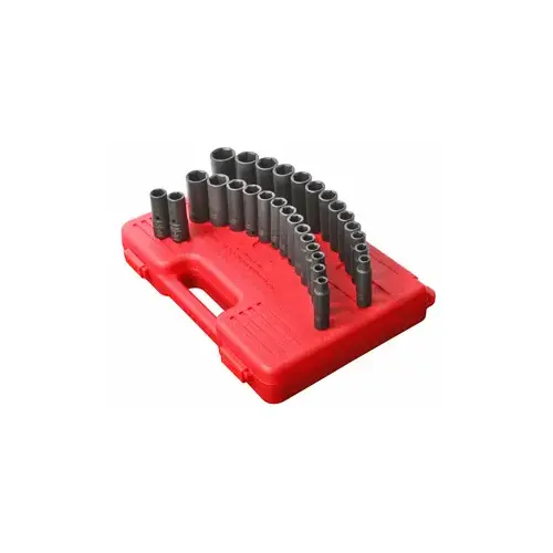 1/2" Drive 29 Piece SAE and Metric Deep Impact Soc 1/2" Drive 29 Piece SAE and Metric Deep Impact Soc