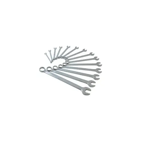 14 Pc. SAE Full Polish V-Groove Combi Wrench Set 14 Pc. SAE Full Polish V-Groove Combi Wrench Set