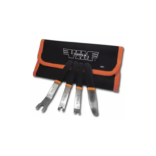 Door And Trim Tool Set, Stainless, 4 Piece Set, Dipped Handles Door And Trim Tool Set, Stainless, 4 Piece Set, Dipped Handles