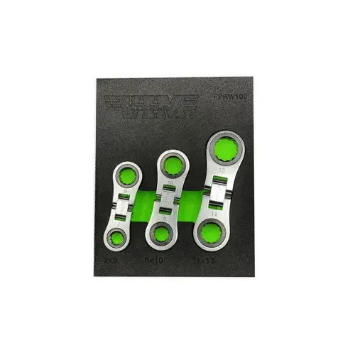 3 PC. FLEX PALM RATCHET SET - METRIC 3 PC. FLEX PALM RATCHET SET - METRIC