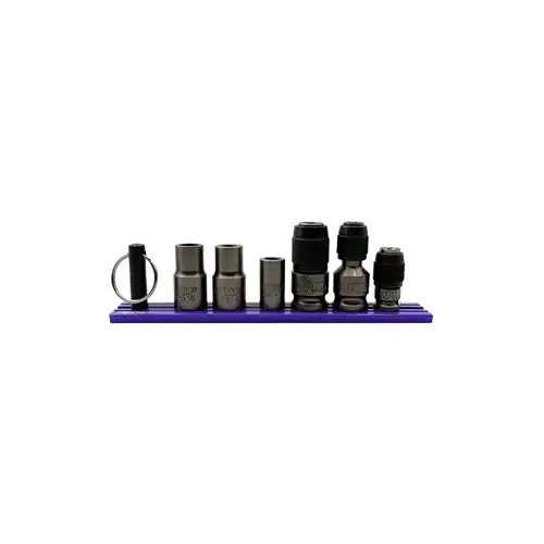 6 Piece Impact Bit Holder Set with Purple Magrail 6 Piece Impact Bit Holder Set with Purple Magrail